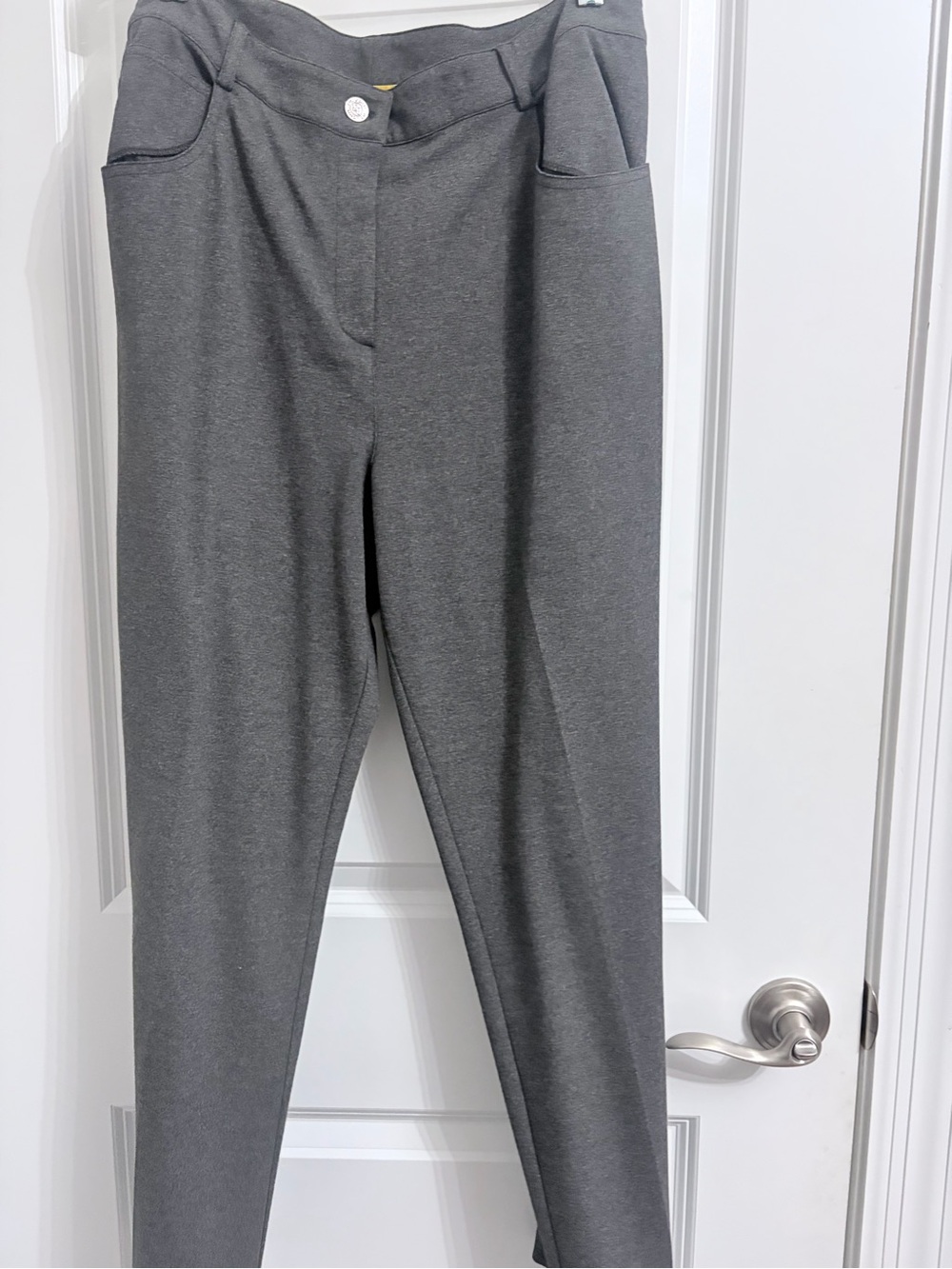 St. John Charcoal Gray Ponte Slim Pants